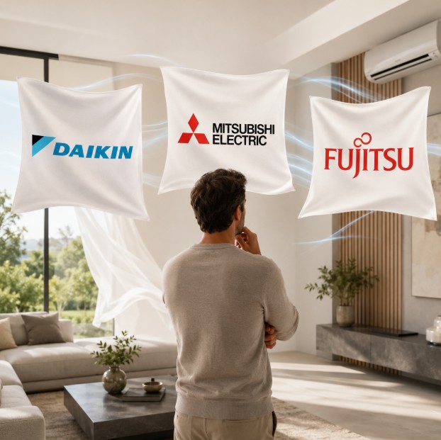 Mitsubishi airco met stille binnenunit